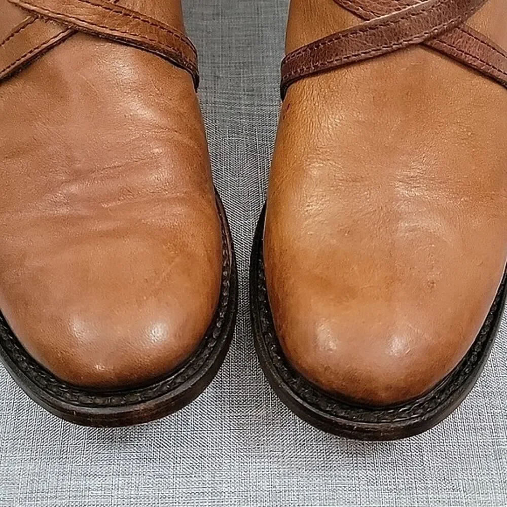 Freebird By Steven 'STAIR' Women's SZ 7 Distressed Brown Leather Strappy Booties